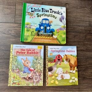 Springtime Kid Book Lot (3) - Little Blue Truck, Peter Rabbit, Springtime Babies